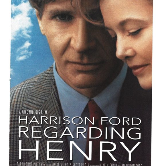 Harrison Ford Regarding Henry Mike Nicklos Film Movie AD 1990s  Vintage Print Ad - Picture 2 of 2